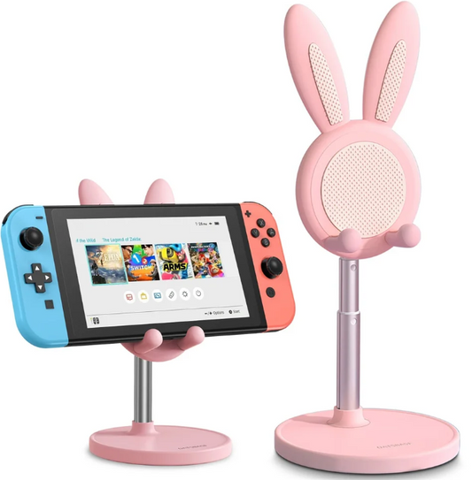 Pink Bunny Adjustable Mobile Stand 🐰✨